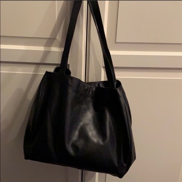 DONNA KAREN Platinum Collection Butter Soft Fine Leather Tote - Picture 8 of 16